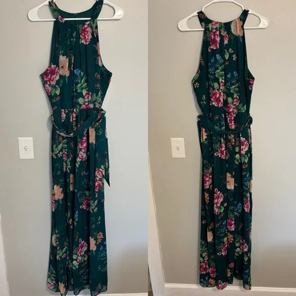 Bundle of Two Eliza J Green and Blue Floral Maxi Dress - Picture 8 of 11